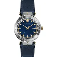 Versace Ur - - VE2G00221 - Kvarts - Mand - Blå - Læder