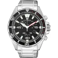 Citizen Herreur AT2430-80E Eco Drive 180 Sort/Stål Ø43.5 mm