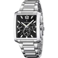 Festina Herreur F20635-4 Timeless Sort/Stål Ø38 mm