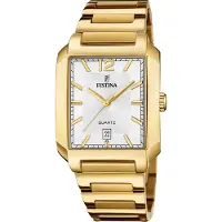 Festina Herreur F20678-2 Classic Sølvfarvet/Gul guldtonet stål