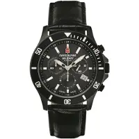 Swiss Alpine Military Herreur 7022.9577 Chrono Sort/Læder Ø42 mm