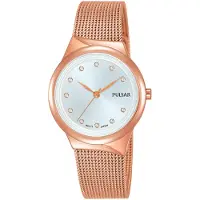 Pulsar Dameur PH8442X1 Classic Sølvfarvet/Rosaguldtonet stål Ø30 mm
