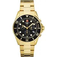 Swiss Alpine Military Herreur 7053.9117 Classic Sort/Gul guldtonet