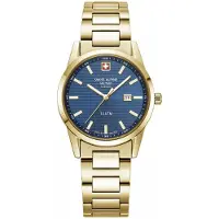Swiss Alpine Military Dameur 7767.1115 Argos Blå/Gul guldtonet stål