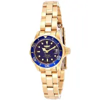 Invicta Dameur 8944 Pro Diver Blå/Gul guldtonet stål Ø23 mm