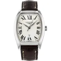 Longines Dameur L2.155.4.71.5 Evidenza Hvid/Læder 23.3x19.6 mm