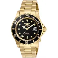 Invicta Herreur 26975 Pro Diver Sort/Gul guldtonet stål Ø40 mm