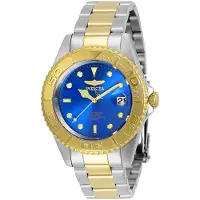Invicta Herreur 29942 Pro Diver Blå/Gul guldtonet stål Ø37.5 mm