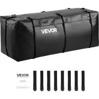 Vevor Anhængertræksbæretaske, vandtæt 840D PVC, 46,65 x 20,08 x 19,69 tommer (12 kubikfod), kraftig lasttaske til opbevaring af lastbillad med forstærkede stropper, egnet til bil, SUV, varevogn, anhæn