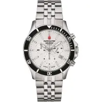 Swiss Alpine Military Herreur 7022.9132 Challenger Chrono Hvid/Stål