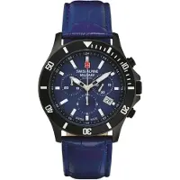 Swiss Alpine Military Herreur 7022.9575 Challenger Chrono Blå/Læder