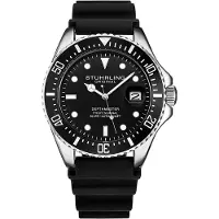 Stührling Original Herreur 3950R.1 Depthmaster Sort/Gummi Ø42 mm