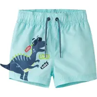 Name it Badeshorts 'NMMZakan' turkis / mørkeblå / lysegrøn / hvid