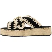 Mou Pantoletter beige / sort