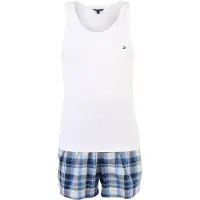 Tommy Hilfiger Underwear Pyjamas kort blå / navy / lyseblå / hvid