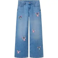 Name it Jeans 'NKF STITCH'' blue denim / grå / lysviolet / lyserød