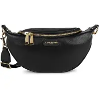 LANCASTER PARIS Håndtaske 'Lancaster Sac banane Zippé Dune Noir' sort