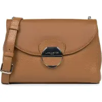 LANCASTER PARIS Skuldertaske 'Lancaster Sac trotteur A rabat avec fermoir Pia Camel' brun