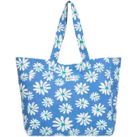 Roxy - Sadeltasker - Anti Bad Vibes Tote Bag Coconut Milk Flower Soul til UnisexBomuld - Blå