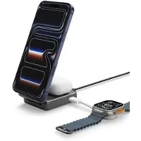 Spigen Essential MagSafe 2-in-1+C Wireless Charger EF302MOQ - black