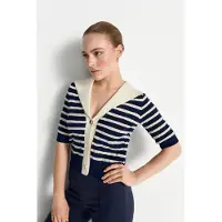 Rich & royal Cardigan mørkeblå / hvid