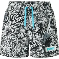 Name it Badeshorts 'NKMMARKI FORTNITE' sort / hvid