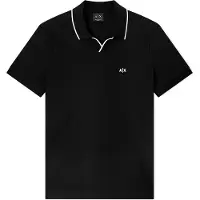 Armani Exchange A|X Armani Exchangetil mænd. XM002401AF10366UC001 Polo Breathable sort (XS), Casual, Bomuld, Korte ærmer