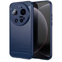 Mtp Products Xiaomi 17 Ultra Børstet TPU Cover - Karbonfiber - blå