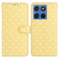 Mtp Products Motorola Moto G77/G67 Pung Etui med Prikket Mønster - Gul