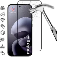 Mtp Products Motorola Moto G67 Skærmbeskyttelse Hærdet Glas - Full Fit - 9H - Sort kant