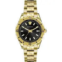 Versace Herreur VE3A00820 Hellenyium Sort/Gul guldtonet stål Ø42 mm