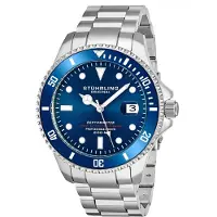 Stührling Original Herreur 883.02 Aquadiver Blå/Stål Ø42 mm