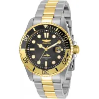 Invicta Herreur 30944 Sort/Gul guldtonet stål Ø43 mm