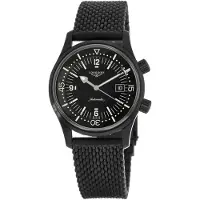 Longines Herreur L3.774.2.50.9 Heritage Sort/Gummi Ø42 mm