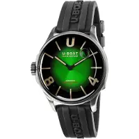 U-BOAT Herreur 9502/A Darkmoon Grøn/Gummi Ø40 mm
