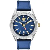 Versace Herreur VEAFA0124 V Circle Blå/Læder Ø42 mm
