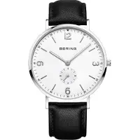 Bering Herreur 14040-404 Classic Hvid/Læder Ø40 mm