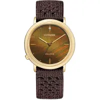 Citizen Dameur EM1003-48X Eco Drive Brun/Tekstil Ø34 mm