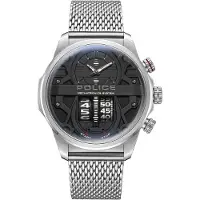 Police Herreur PEWJG0006504 Rotocrom Sort/Stål Ø44 mm