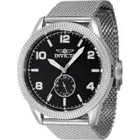 Invicta Herreur 47134 Vintage Sort/Stål Ø44 mm
