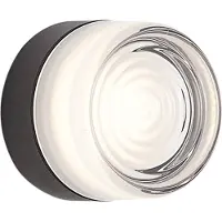 QAZQA Design væglampe sort med opalglas IP44 - Michele