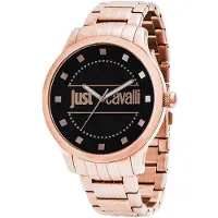 Just cavalli Dameur R7253127524 Huge Sort/Rosaguldtonet stål Ø46 mm