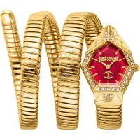 Just cavalli Dameur JC1L304M0035 Signature Snake Rød/Guldtonet stål