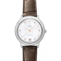 Omega Dameur 434.13.34.20.55.001 De Ville Prestige Hvid/Læder Ø34 mm
