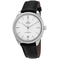 Omega Herreur 435.18.40.21.02.001 De Ville Tresor Sølvfarvet/Læder