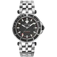 Versace Herreur VEAK00318 V Race Sort/Stål Ø46 mm