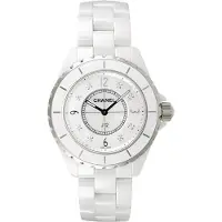 Chanel Dameur H3214 J12 Hvid/Keramik Ø38 mm