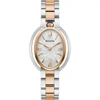 Bulova Dameur 98L322 Rubaiyat Sølvfarvet/Rosaguldtonet stål Ø29 mm