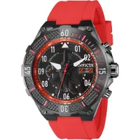Invicta Herreur 39897 Aviator Sort/Gummi Ø50 mm