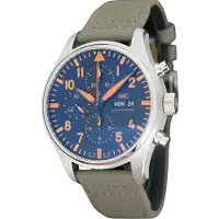 IWC Herreur IW377730 Pilots Sort/Læder Ø43 mm